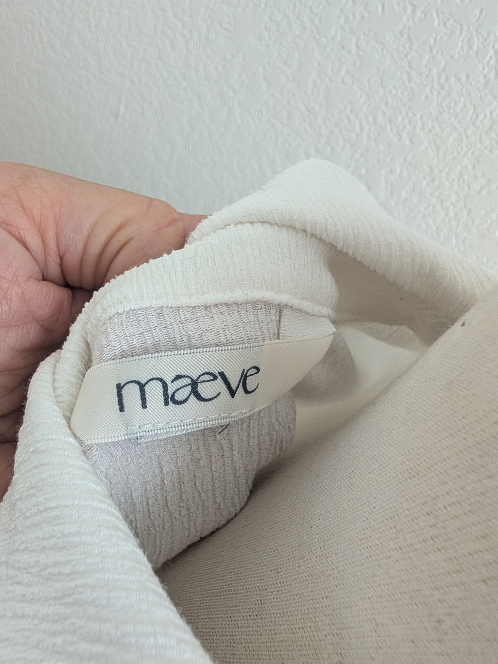 Maeve Cream Ruched Button-Front Blouse - Picture 4 of 5